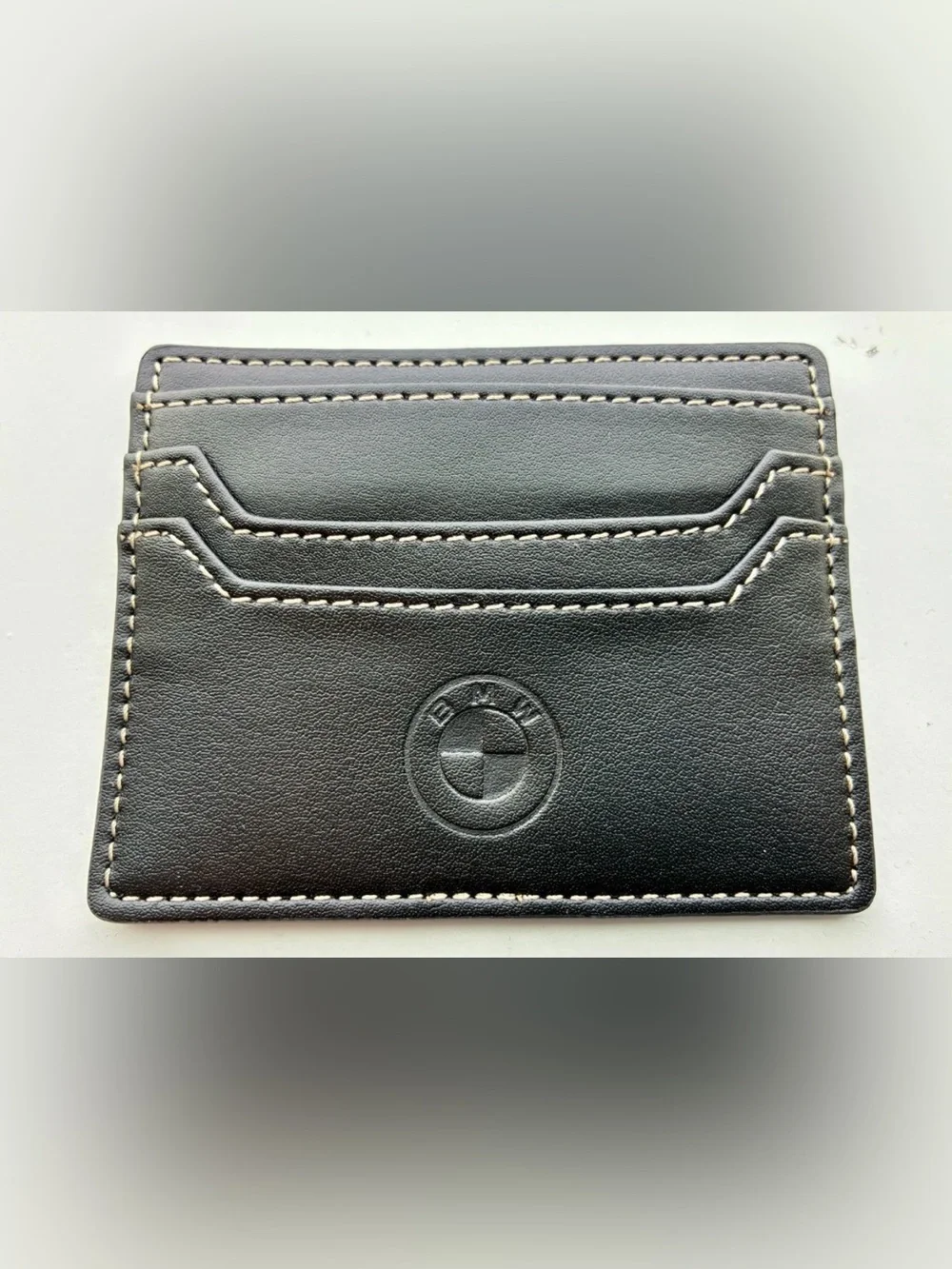 BMW Black Leather Slim Card & Key Pocket